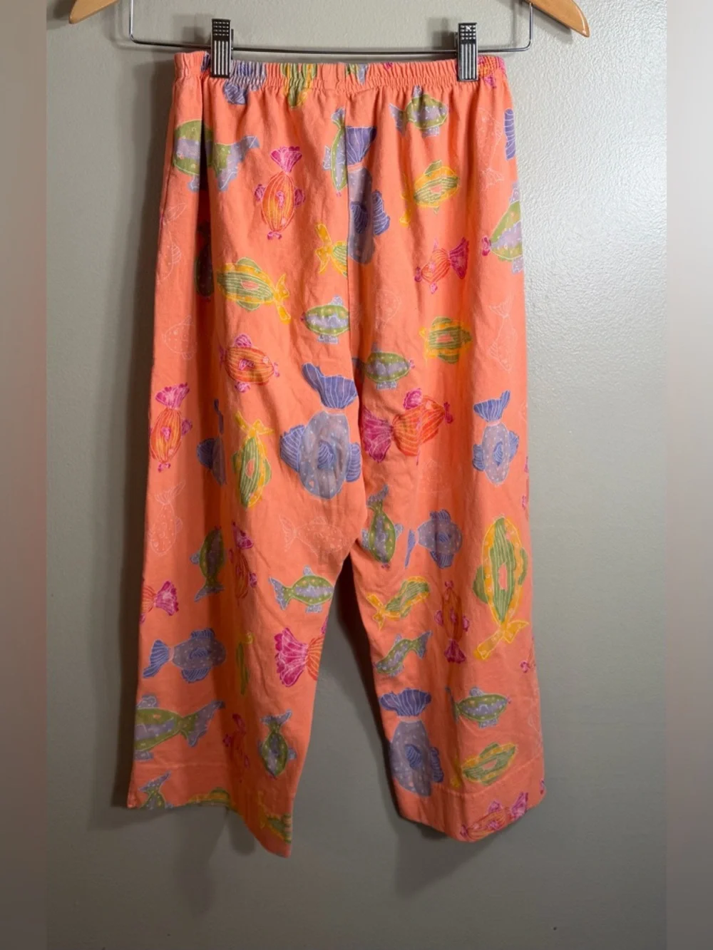 SOLD Print Capri Pants Small Coastal Beachy - Picture 4 of 4